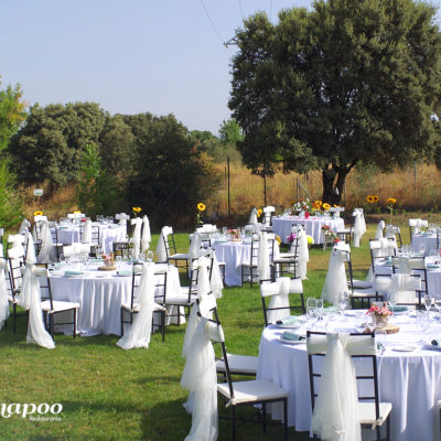 Zona exterior jardines para comuniones y eventos