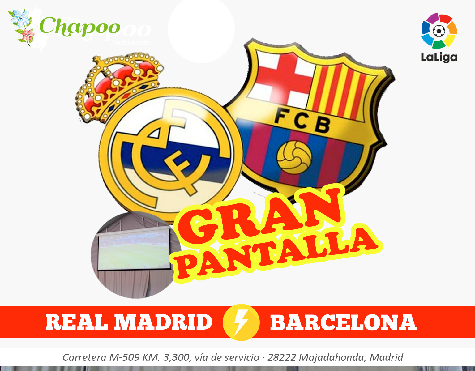 Partido Real Madrid contra Barcelona La liga Las rozas